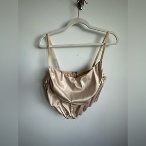 Urban Outfitters Champagne Corset Top - Size XL